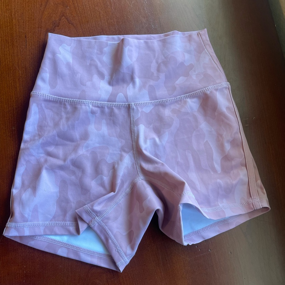 BuffBunny Pink Camo High Wasted Shorts